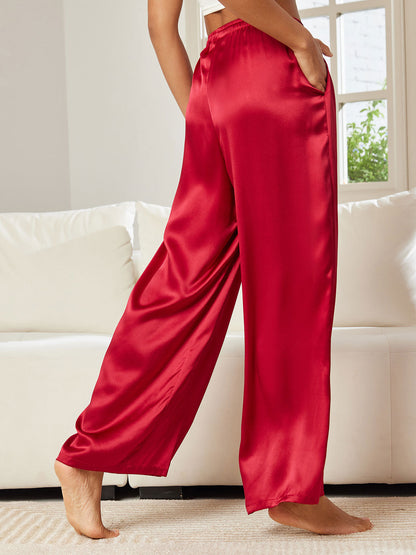Women's Pure Silk Wide Leg Pants