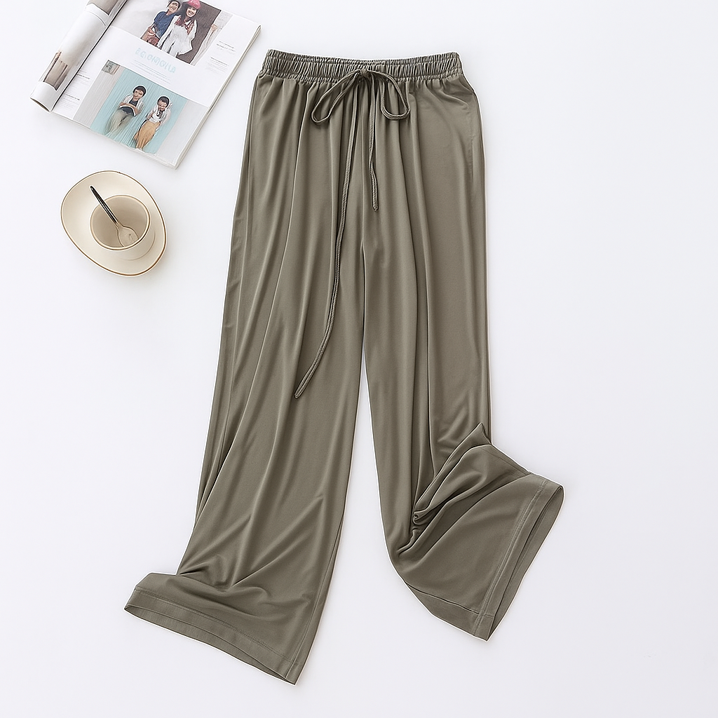 Ezrielle Luxurious Silk Wide Leg Pants – Effortless Elegance, Unmatched Comfort